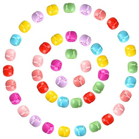 Favengo 100 Stück Mini Haarklammer Clips Bunte Perle Haarspange Rund Haarclips Regenbogen Clip Mini Haarkrallen Kunststoff Haarklammern mit Box Verpackung Perlen Clip für Kinder Mädchen Frauen Zubehör