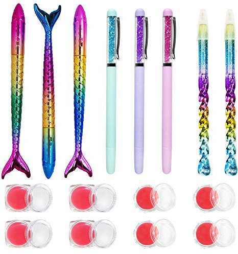 AIFUDA Werkzeug für Diamantmalerei, 16 Stück, 8 Stück, Diamant-Stift-Set – Stifte für Bohrer, Stickerei, Meerjungfrau, 8 Werkzeuge für Diamantmalerei (rosa)