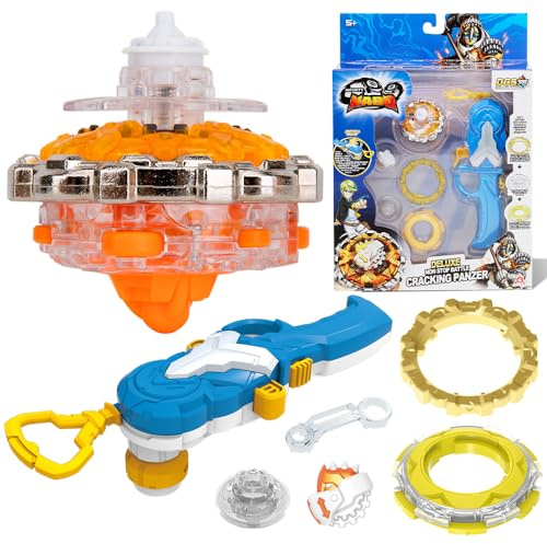 INFINITY NADO Toupie Jouet Enfant 5 6 7 8 9 10 11 12 Ans Garcon Fille Cadeau,Non-Stop Battle Deluxe-Cracking Panzer, Orange