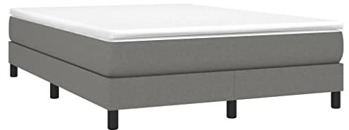 vidaXL Struttura Letto a Rete a Molle Grigio Scuro 140x200 cm Tessuto