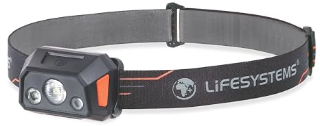 Lifesystems Intensity 300 Lumen Rechargeable Water Resistant LED Head Torch with Adjustable Beam Angle Plus 6 Lighting Modes