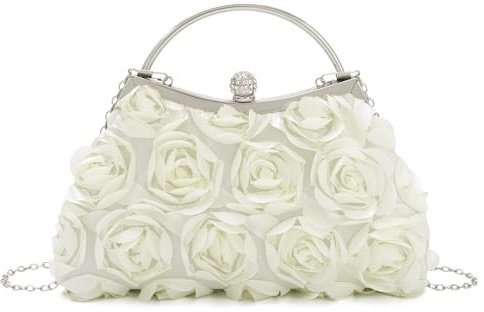 SUKUTU Flores Estereoscópicas de Mujer Bolso de noche de Diamantes de Mujer Bolso de noche de Embrague