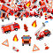 ParPix 100 Stück Feuerwehr Deko Kindergeburtstag Konfetti, Groß 6cm Feuerwehr Geburtstag Streudeko,Feuerlöscher Feuerwehrauto Confetti,Feuerwehr Tischdeko Konfetti,Feuerwehr Kindergeburtstag Streudeko