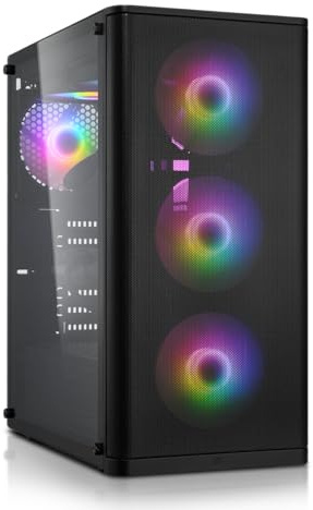 Gaming PC Ryzen 5 8400F 6X 4.7 GHz, 32 GB DDR5 RAM, 1TB M.2 SSD, AMD RX 9070 16GB, Windows 11 Pro - Gamer PC für 4K