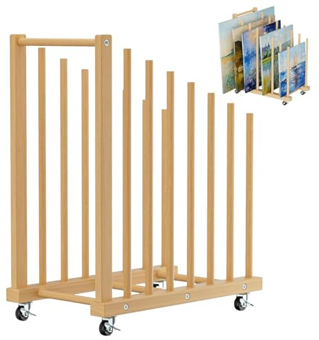Derwrtup Estante de Almacenamiento de Lienzo artístico, Ahorro de Espacio, Duradero, Soporte de Pantalla | Almacenamiento de Arte en Lienzo, para casa, Escuela, Estudio, Pared, Escritorio, Obra de