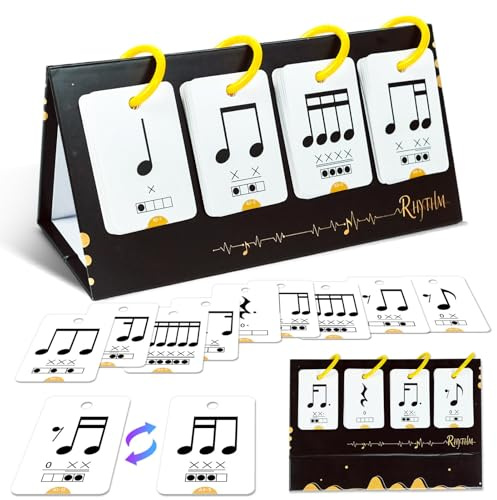Tarjetas de memoria flash de notas musicales - Guía de estudio Símbolos básicos - 75 piezas Suministros para maestros de música | Para Maestros, Niños, Estudiantes Y Principiantes Para Lecciones Y