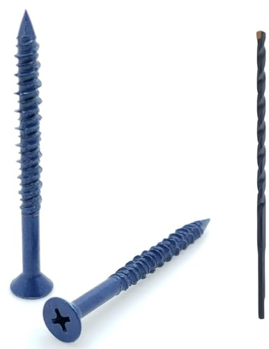 100 Qty 3/16 x 2-1/4 Flat Head Phillips Diamond Tip Concrete Screws to Anchor Masonry, Block & Brick (BCP482)