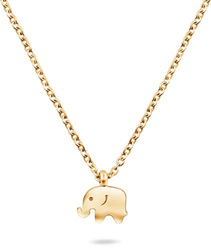 Nuoli kedja dam (45 cm) halsband för kvinnor, filigran kedja, vänskapskedja i olika färger, lycka som present e Rostfritt stål guld, smycken, colore: Guld, cod. NU103