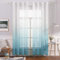 MIULEE Gardinen Transparent Vorhänge Farbverlauf Voile Sheer 2er Set Vorhang mit Ösen Dekoschal Fensterschal für Schlafzimmer und Wohnzimmer 145 cm x 140 cm(H x B) Weiß Blau