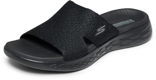 Skechers Women's Slide Sandal, Black, 8