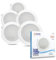 E-QUICKLY faretti led da incasso - 12W equivalente a 80W, faretto led Rotondo da Soffitto per cartongesso, slim panel connessione 220V, luce bianco fredda 6000k, 960 Lumen, foro diametro 150 mm, 5PZ