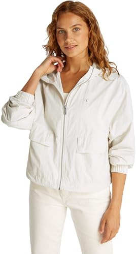 Calvin Klein Women's Lightweight Cotton Nylon Windbreaker