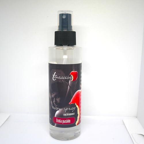 Spray Ambientador de Habitaciones con Feromonas fragancias sensuales para tu hogar cama sensual - Aromatizador Ambiente con Feromonas - 150 ml (Fruta de Pasion)