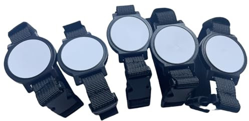 Paquete de 5 pulseras y pulseras Mf Classic 1K, pulsera de control de acceso inteligente IC NFC, tamaño ajustable