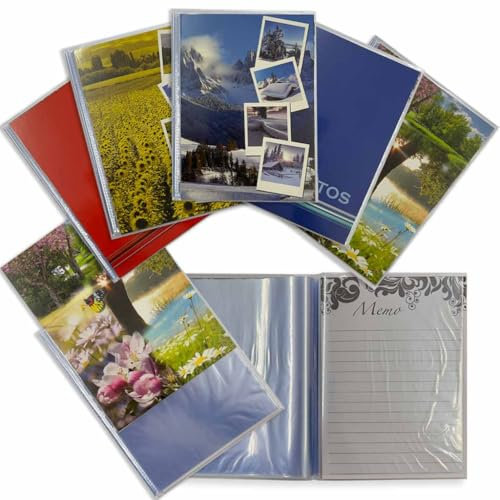 Album photo 15 x 21 15 x 20 cm avec couverture souple et flexible, 5 porte-photos de 40 photos, total 200 photos, parfait pour stocker des photos et des souvenirs