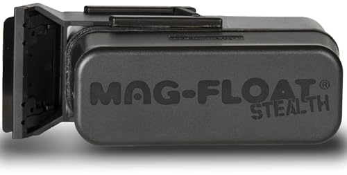 Mag-Float Medium Black Stealth Glass Magnet Aquarium Scraper Cleaner with Blade - Floating Magfloat Magnetic Cleaning Tool