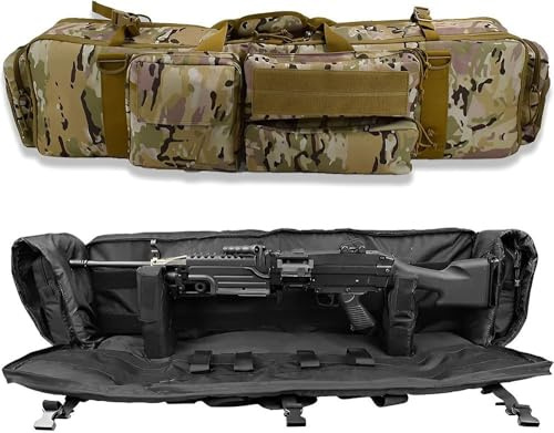 Bolsa para Rifle, Caja De Transporte para Arma De Tiro, Funda Escopeta, Airsoft Armas, Bolsa De Arma Táctica M249, para M249, M4A1, M16, AR15-100Cm/39 Pulgadas D