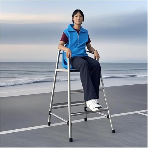 SAFWELAU Taburete Alto Escalera 1.2m 1.5m 1.8m Altura Silla Salvavidas para Piscina Silla Salvavidas para Piscina, Interior y Exterior para Piscina Patio Lago Playa(120cm/47.2in/3.9ft Tall)