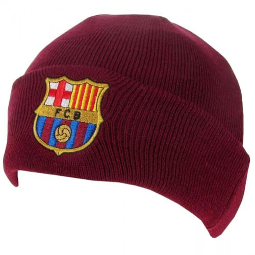Hy-Pro Gorra Oficial del Barcelona para Hombres, Mujeres y niños – Gorro de Invierno cálido y cómodo – acogedoras Gorras de fútbol Rojas con Logotipo del Equipo
