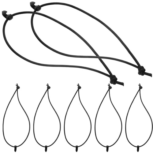 Genérico Bridas Elásticas para Cables Gancho 18 Cm, Pack 10 Unidades, Correas de Amarre Flexibles de Cuerda Elástica, Organizadores para Gestión y Sujeción de Cables en Electrónica