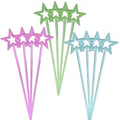 Rhode Island Novelty 14.5 Inch Metallic Star Wands, One Dozen