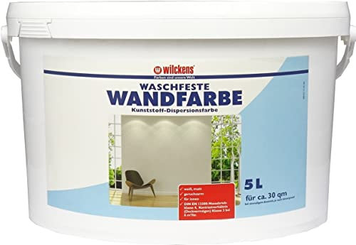 Wilckens Wall Paint, Superweiss Polarweiss Lace 2.5 L White 5L 10L 15L (Wall Colour, 5 Litre)
