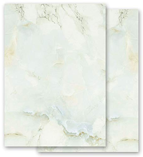 Motif Letter Paper! Marble & Structure Marble Light Green 100 Sheets DIN A6 - Paper-Media