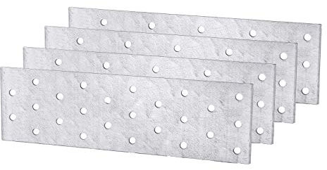 (Confezione da 4 pezzi) Piastra di giunzione connettore piatto in acciaio 60 x 200 x 2 mm