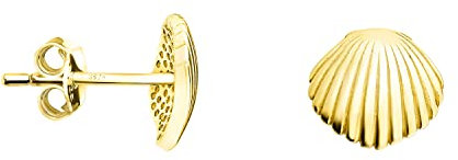 SOFIA MILANI - Damen Ohrringe 925 Silber - vergoldet/golden - Muschel Ohrstecker - E1212
