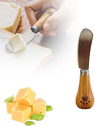 Joli couteau à beurre debout en acier inoxydable, mini grattoir à beurre de luxe pour sandwich, crème, fromage, condiments pour condiments et confitures, beurre, pain, toast