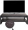 Mendler TV-Rack HWC-L53, Fernsehtisch Lowboard TV-Tisch, Metall 42x120x44cm - Marmor-Optik grau