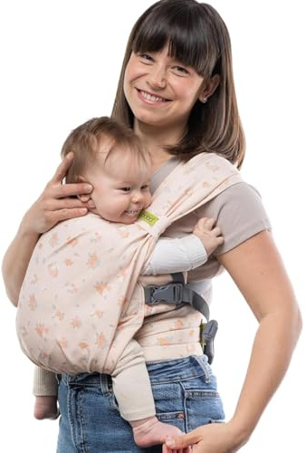 Boba Bliss 2-in-1 Babytragetuch & Babytrage Neugeborene ab Geburt bis 16 kg - Ohne Binden & Knoten, Hüftfreundlich, Weich & Elastisch (Posy)