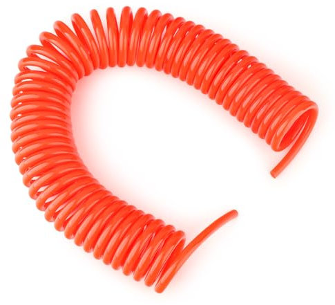 ERGAOBOY 1 pièce 6 x 4mm Tuyau pneumatique Recoil, 6M Tuyau à ressort spiralé rouge, Outils pneumatiques
