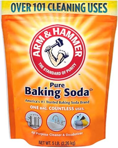 Kajal Arm & Hammer Baking Soda 5LB Natron Pulver, 1er Pack - 100% Natriumhydrogencarbonat, Vielseitig für Haushalt, Backen, Reinigung & Geruchsneutralisation mit Kajal Stickern