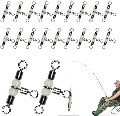 Accessori da con Giunto Girevole a 3 Vie, 20 girelle rotanti con Perline, a T, Attacco ad Alta Resistenza per Uomo, Accessori da