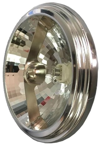 AMNOUR 10 pezzi AR111 Lampada alogena G53 12V 15W 50W 75W 100W 4° 8°/24°/45° Angolo del fascio Lampadina Alluminio Bianco caldo(24 degree Beam Angle,50W)