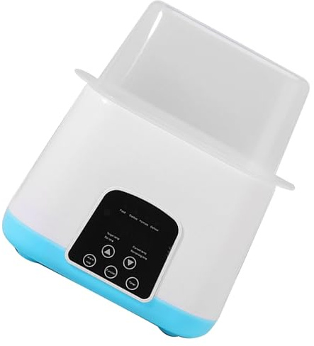 POENVFPO Chauffe-biberon Double, Réchauffement Constant, Préparation Rapide du Lait, Décongélation, Chauffage des Aliments, 2 Biberons, pour Jumeaux (Prise UE 220V)