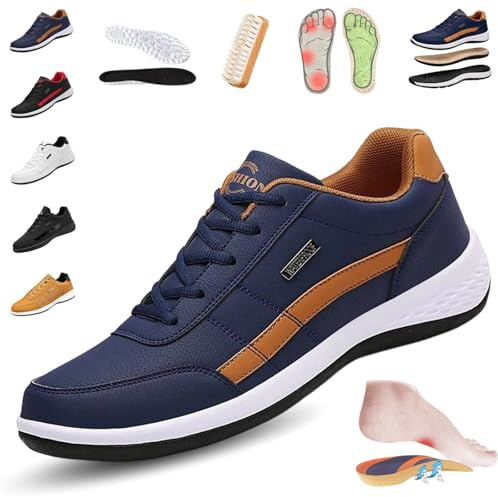Orthox - Pain-Relieving Comfort Shoes - Unisex | Ergonomic Design, 2026 New Orthopedic Shoes, Wide Toe Box, Lightweight Breathable, Soft and Non-Slip, Supportive, Relief(Darkblue,7)