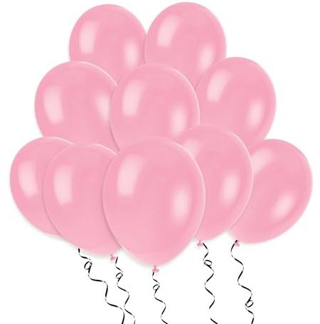 Unique Party - 80003 - Paquet de 10 de Ballons - Latex - 30 cm - Rose Poudré