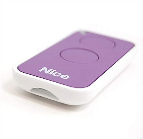 Nice Era-Inti telecomando originale 2 tasti 433,92 Mhz rolling code sostituisce radiocomando Nice Very VR - ONE ON1 ON2 e FLOR FLO2R-S FLO1R-S apricancello (lilla)