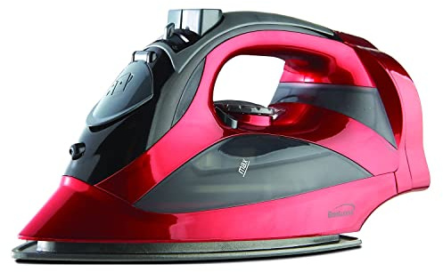 Brentwood MPI-59R Steam Iron with Retractable Cord,Non-Stick,Red