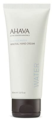AHAVA Totes Meer Wasser Mineral Handcreme - Feuchtigkeitscreme für Trockene, Rissige Hände, Zieht Schnell, Mit Osmoter-Mischung, Glättendem Hamamelis und Allantoin, 3.4 fl.oz, nach Meer