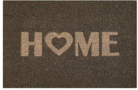 andiamo Fußmatte Kokos bedruckt - ideal als Fußmatte Outdoor Schmutzfangmatte oder Kokosmatte - Fußmatte außen pflegeleicht mit rutschhemmender Rückseite 40 x 60 cm Home Braun