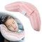 alouweekuky Gurtpolster für Kinder, Kopfstütze Auto Kinder Nackenkissen Gurtschoner Auto sitz Kopfkissen Gürtel Pillow Maschinenwaschbar Super Weich (Rosa)