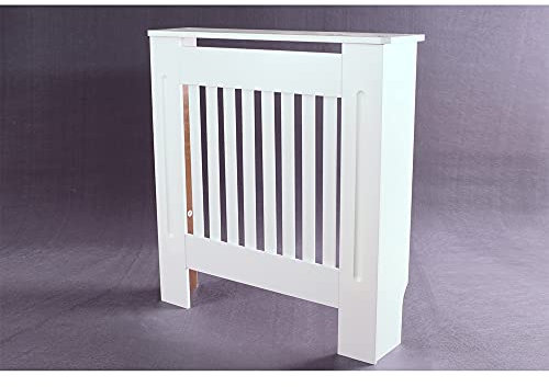 AUTOFU MDF Radiator Cover (Small) ，White Painted Protective Cover for Home Heaters & Radiators ，78cm (L) x 81.5cm (H)