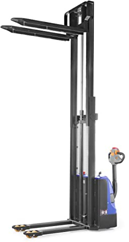 Pallit Transpaleta Eléctrica de Altura Alta Budget-M | Altura de Elevación de 3000 mm | Capacidad de Carga de 1200 kg | Incluye 2 Baterías de Plomo-Gel | Montacargas Eléctrico