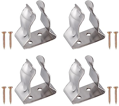 GORGECRAFT 4Stk Bootshakenhalter Mit 4Stk Schrauben Edelstahl-Federklemme Werkzeughalter Passend Für 16mm zu 25mm Bootshaken Stangen Angelruten Schiffe Boot Ruder Paddel Besen Moppstiel Rohre