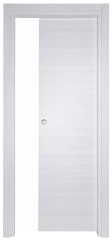 Kimono Casa - Porta Scorrevole Interno Muro Effetto Legno Olmo Bianco 210 x 70
