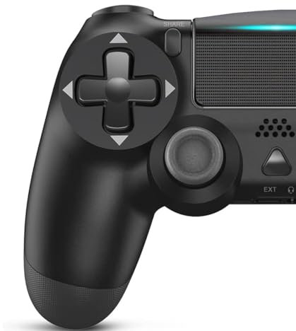 Kabelloser Controller für PS4/Pro/Slim/PC - Bluetooth-Gamepad-Joystick mit Dual-Vibration, Touch-Panel, 3,5-mm-Audio-Buchse, Verbesserter Ergonomischer Design P01034