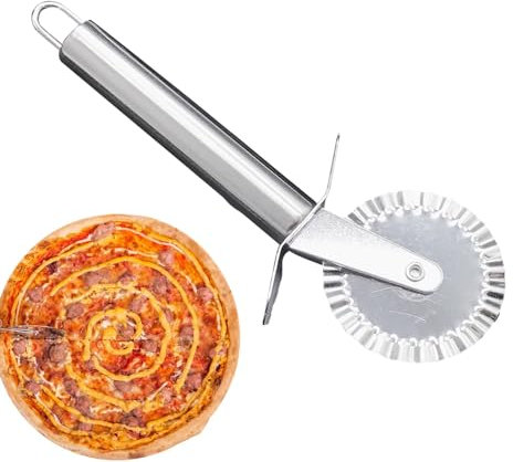 Cortador de Pizza | Espátula Profesional de Acero Inoxidable | Herramientas para Pasta y Pizza con Mango Largo, Antiadherente, Herramientas de Cocina para Hornear Pizza